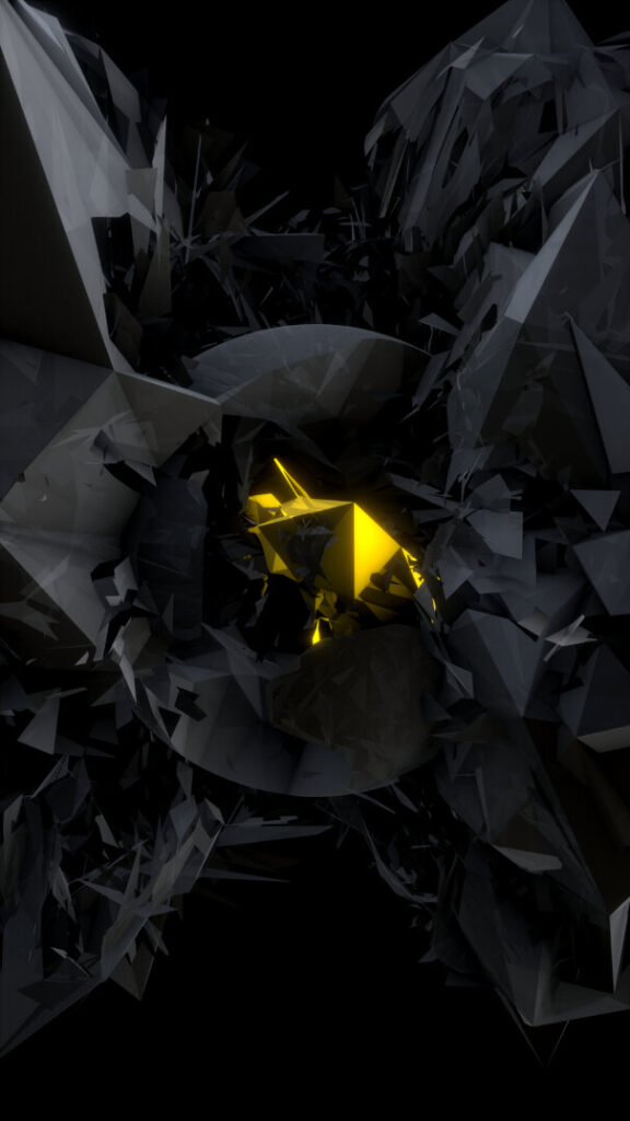 Fracture #6 — procedural geometry with boolean set operations