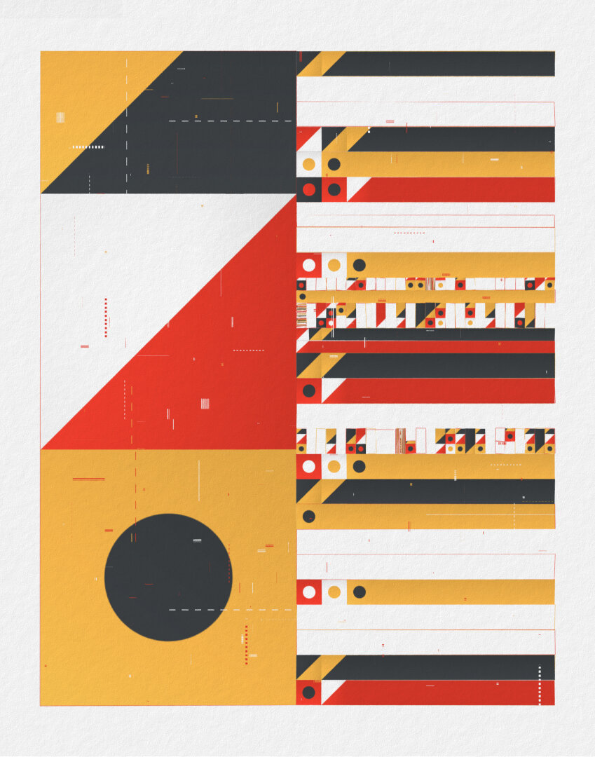 Quadrature — generative composition with recursive space subdivision, variation 3